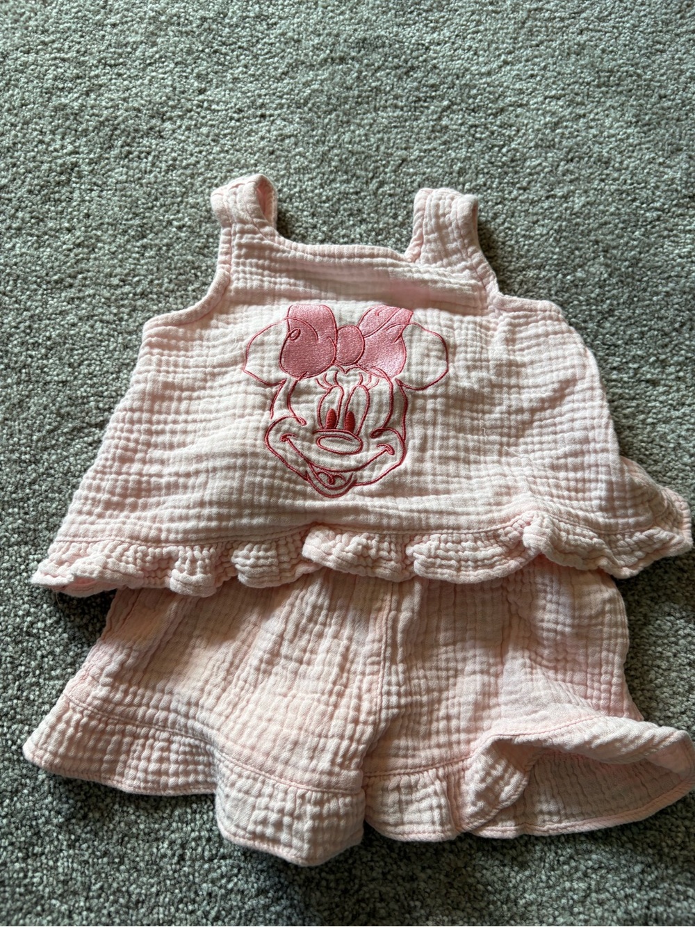 Pink Minnie Mouse Ruffle Toddler Set